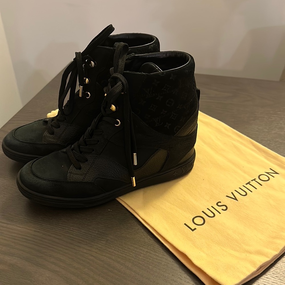 High heeled sneakers - black Louis Vuitton